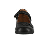 KID'S BLACK PU SCHOOL SHOES JACKIE-904E