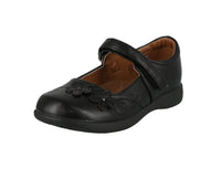 KID'S BLACK PU SCHOOL SHOES JACKIE-904E