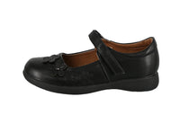 KID'S BLACK PU SCHOOL SHOES JACKIE-904E