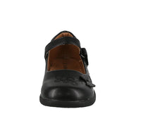 KID'S BLACK PU SCHOOL SHOES JACKIE-952E