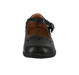 KID'S BLACK PU SCHOOL SHOES JACKIE-960E