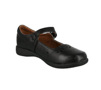 KID'S BLACK PU SCHOOL SHOES JACKIE-960E