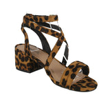 WOMAN'S SHOES LEOPARD SUEDE HEELS JADEN-90X