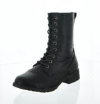 WOMAN'S SHOES BLACK PU BOOTS JALEN-88