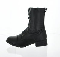 WOMAN'S SHOES BLACK PU BOOTS JALEN-88