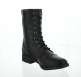 WOMAN'S SHOES BLACK PU BOOTS JALEN-88