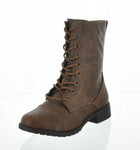 WOMAN'S SHOES BROWN PU BOOTS JALEN-88