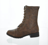 WOMAN'S SHOES BROWN PU BOOTS JALEN-88