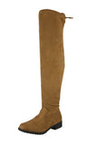 WOMAN'S SHOES TAN SUEDE BOOTS JALEN-H4