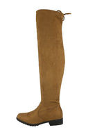 WOMAN'S SHOES TAN SUEDE BOOTS JALEN-H4