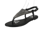 WOMAN'S SHOES BLACK PU LEATHER SANDALS JAMILLA-31