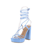 WOMAN'S SHOES BLUE PAT HEELS JANE-30