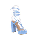 WOMAN'S SHOES BLUE PAT HEELS JANE-30