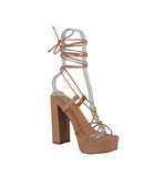 WOMAN'S SHOES NUDE PU HEELS JANE-30