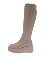 WOMAN'S SHOES IVORY PU BOOTS JAZZ-8