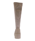 WOMAN'S SHOES IVORY PU BOOTS JAZZ-8