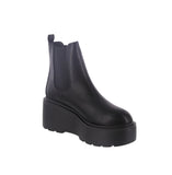 WOMAN'S SHOES BLACK PU BOOTIES JAZZ-1