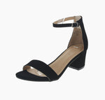 WOMAN'S SHOES BLACK SUEDE HEELS JEAN-09