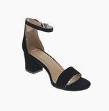 WOMAN'S SHOES BLACK SUEDE HEELS JEAN-09