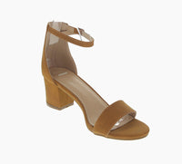 WOMAN'S SHOES TAN SUEDE HEELS JEAN-09