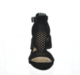 WOMAN'S SHOES BLACK SUEDE HEELS JENICE-9