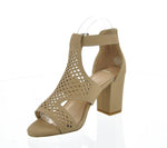 WOMAN'S SHOES NATURAL PU HEELS JENICE-9