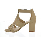 WOMAN'S SHOES NATURAL PU HEELS JENICE-9