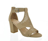 WOMAN'S SHOES NATURAL PU HEELS JENICE-9