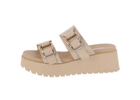 WOMAN'S SHOES TAUPE PU/METALLIC SANDALS JOSIE