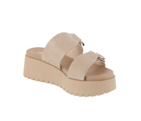 WOMAN'S SHOES TAUPE PU/METALLIC SANDALS JOSIE