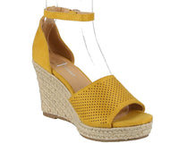 WOMAN'S SHOES MUSTARD SUEDE WEDGE SUEDE JUDITH-17