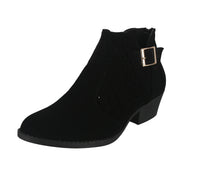 WOMAN'S SHOES BLACK PU BOOTIES JUDY-9