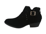 WOMAN'S SHOES BLACK PU BOOTIES JUDY-9