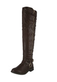 WOMAN'S SHOES BROWN PU BOOTS JUSTINA-42