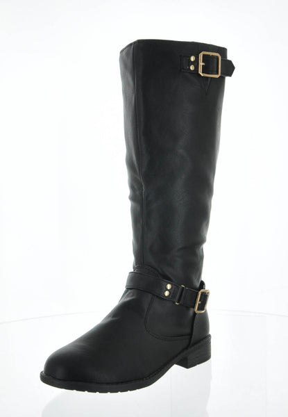 WOMAN'S SHOES BLACK PU BOOTS JUSTINA-53