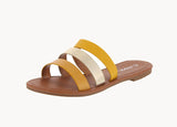 WOMAN'S SHOES YELLOW PU SANDALS KACY-10