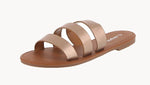 WOMAN'S SHOES ROSE GOLD PU SANDALS KACY-11