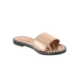 WOMAN'S SHOES ROSE GOLD METALLIC PU SANDALS KAI-4