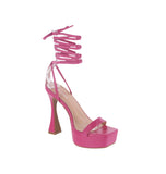 WOMAN'S SHOES FUCHSIA PU HEELS KANGA-90