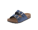 WOMAN'S SHOES BLUE DENIM FABRIC SANDALS KAREN