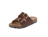 WOMAN'S SHOES DARK BROWN PU SANDALS KAREN