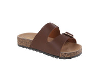 WOMAN'S SHOES DARK BROWN PU SANDALS KAREN