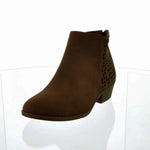 WOMAN'S SHOES BROWN PU LEATHER BOOTIES KARLI-3