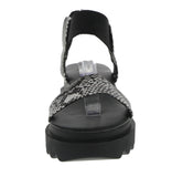 WOMAN'S SHOES SNAKE PU LEATHER WEDGE SANDAL KASH