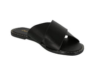 WOMAN'S SHOES BLACK PU LEATHER SANDALS KAZEN-13X