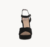 WOMAN'S SHOES BLACK NUB/PU HEELS KEEPER