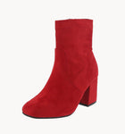 WOMAN'S BOOTIES RED SUEDE KEISHA-1