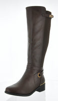 WOMAN'S SHOES BROWN PU BOOTS KENDALL-8