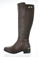 WOMAN'S SHOES BROWN PU BOOTS KENDALL-8