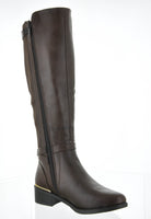 WOMAN'S SHOES BROWN PU BOOTS KENDALL-8